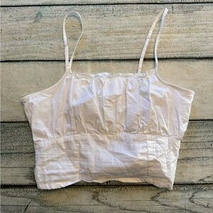 Divided H&M white crop tank top. XS